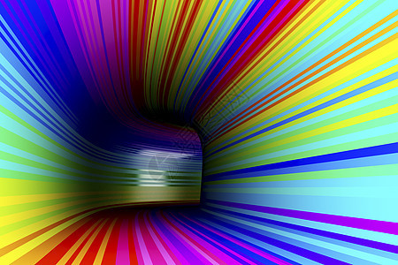 抽象多彩的隧道走廊彩虹活力运动条纹背景图片