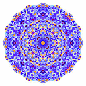 抽象的多彩圆环背景 Mosaic 圆横幅图片