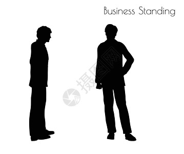 商业站立 pos 的人姿势职业工作冒充就业男人阴影男性插图剪影图片