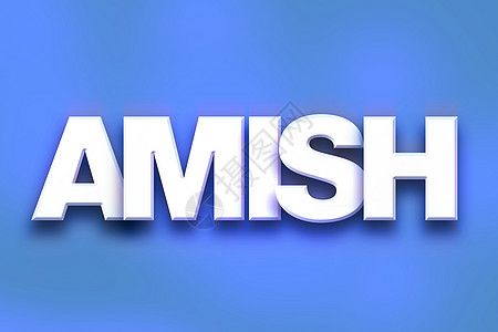 Amish 概念色彩多彩的字词艺术图片
