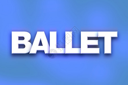 Ballet 概念色彩多彩的单词艺术背景图片