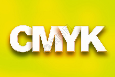 CMYK 概念色彩多彩的字词艺术背景图片