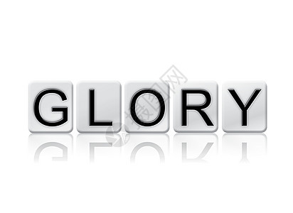 Glory 孤立的平铺字母概念和主题背景图片