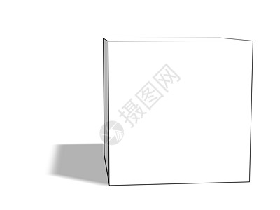 带阴影的空白白盒子白色灰色调谐推广正方形插图产品品牌渲染3d图片