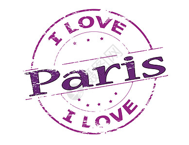 我爱巴黎墨水邮票机构矩形星星淡紫色感情圆形紫色爱情故事背景图片