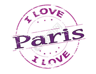 我爱巴黎淡紫色关系机构粉色邮票星星恋爱感情紫色矩形背景图片