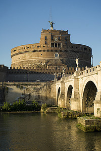 圣安热罗罗马城堡历史堡垒建筑地标纪念碑建筑学首都旅游圣天使图片