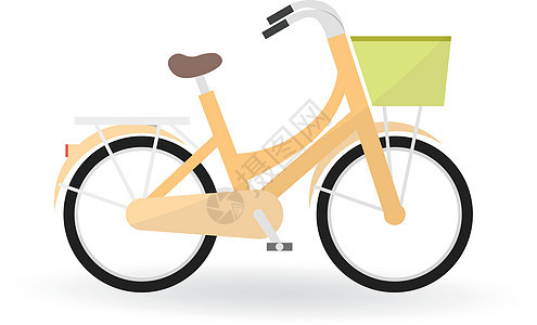 通用自行车的自行车概念是橙色图片