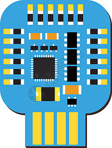 带微控制器的 DIY 电子 USB 板爱好处理器硬件芯片木板编程电气原理图电容器测试图片