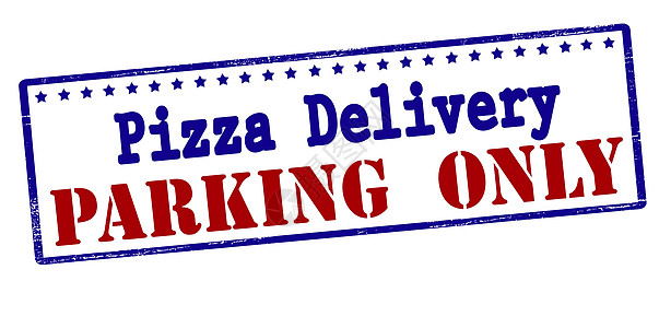 披萨快餐墨水停车场矩形红色家具橡皮星星出口送货蓝色图片