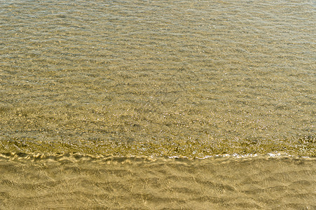 沙滩上透明的水波浪轨风景地平线海洋波纹热带液体场景海浪阳光白色图片