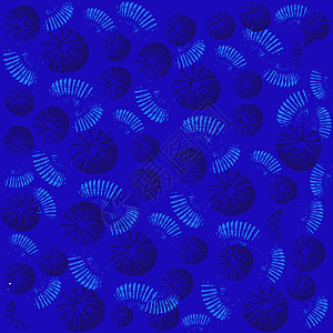 夏季设计的海贝壳背景海洋假期绘画收藏海滩插图艺术白色热带蓝色图片