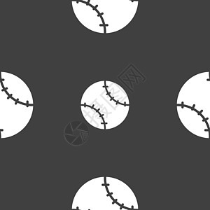 网球球图标标志 灰色背景上的无缝模式 韦克托游戏运动插图健康卡通绿色球拍比赛黄球圆圈图片