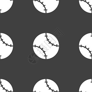 网球球图标标志 灰色背景上的无缝模式 韦克托白色健康运动绿色游戏竞赛球拍球形黄色圆形图片