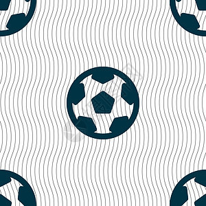足球足球图标标志 具有几何纹理的无缝模式 韦克托插图圆圈界面沥青分数联盟惩罚场地团队网络图片
