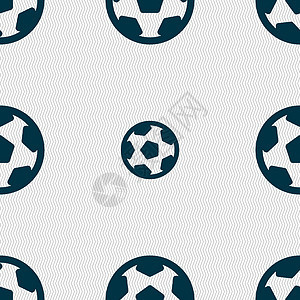 足球足球图标标志 具有几何纹理的无缝模式 韦克托娱乐游戏竞赛皮革玩家界面场地艺术闲暇卡通片图片