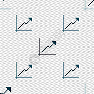 图表图标标志 具有几何纹理的无缝模式 韦克托会计库存销售量市场数据生长进步金融馅饼插图图片