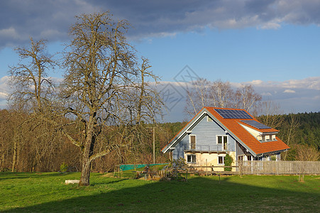 德国农村景观 在德国Schoemberg黑森林附近有木屋国家树木木头田园桦木建筑风光松树房子森林图片