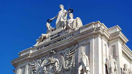 葡萄牙里斯本Augusta街拱门旅游地标建筑历史观光城市旅行历史性图片