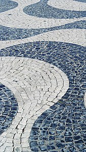 葡萄牙人行道 卡萨达鹅卵石城市园林石头地面手工路面正方形海浪铺路图片