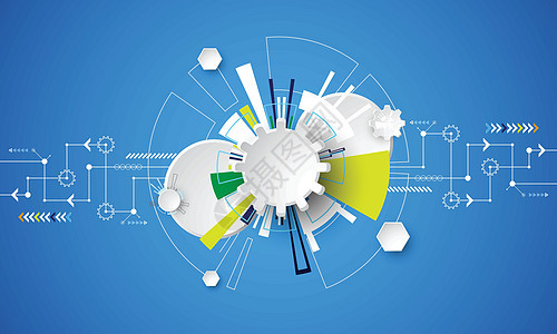 矢量抽象背景技术创新出版物蓝色运动互联网插图科学创造力齿轮技术几何学图片