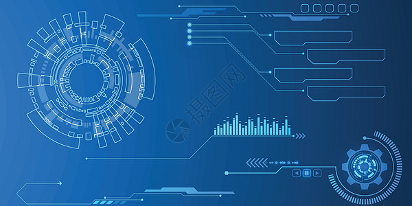 矢量抽象背景技术创新科学电脑出版物网络速度技术活力插图商业蓝色图片