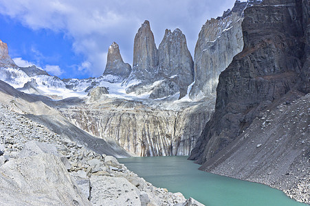 Patagonia 智利 南美洲蓝色冰川山脉拉丁花岗岩图片
