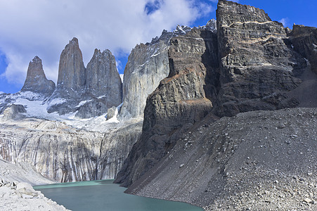 Patagonia 智利 南美洲蓝色拉丁冰川山脉花岗岩图片