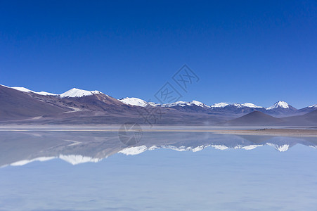 Altiplano湖 玻利维亚 南美洲拉丁火山沙漠海拔天空高原蓝色湖泊山脉反射图片