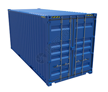蓝色海运集装箱货运贸易商业仓库血管运输3d进口出口物流图片