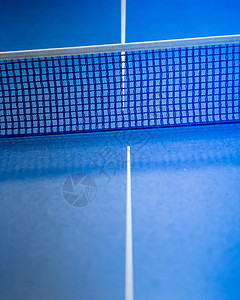 蓝乒乓球桌网净额游戏挑战蓝色爱好球拍运动木头网球桌子竞争图片
