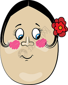 卡通蛋脸特征套装国家女孩戏服粉色精神乐趣发型情绪探戈图片