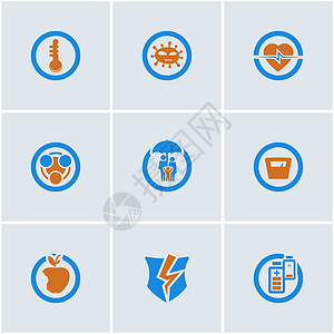 医疗图标 Se收费营养累加器防御微生物心电图温度有氧运动孩子父母图片