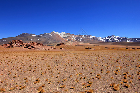 智利阿塔卡马沙漠美丽的风景和山脉岩石旅行旅游高原蓝色拉丁石头火山天空西科图片