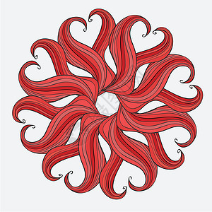 曼陀罗设计 卡片或设计的概念图像星星旋风曲线墙纸雪花艺术绘画圆圈装饰品触手图片