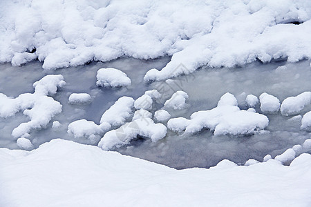 雪中冬季公园风景白色图片