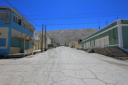 智利幽灵镇矿业孤独房子矿工建筑沙漠操场爬坡村庄建筑学图片