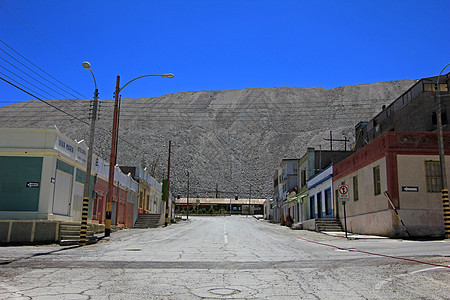 智利幽灵镇鬼城地标灰尘街道校舍矿业房子工作操场建筑图片