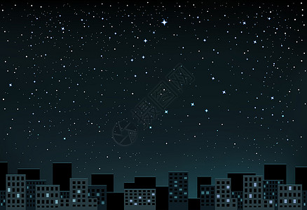 繁星在城市之夜图片