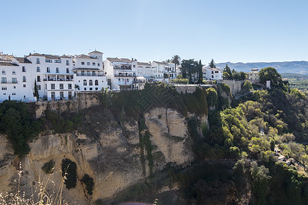 在西班牙兰达(Ronda)的Tajo峡谷观景图片