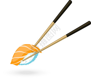 握着滚架框架 零食概念说明食物美食厨房筷子海鲜寿司叶子派对菜单太阳图片