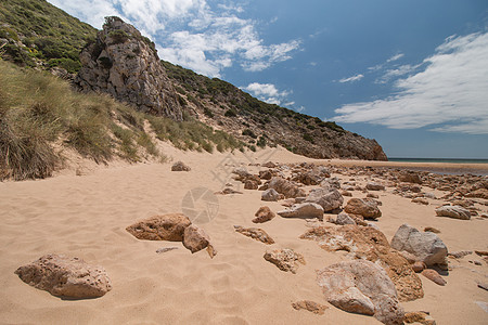 孤立海滩风景炉子悬崖支撑荒野海岸线旅行岩石海洋海岸图片