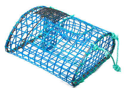 传统章鱼陷阱钓鱼螃蟹渔业绳索篮子齿轮龙虾塑料海岸海洋图片