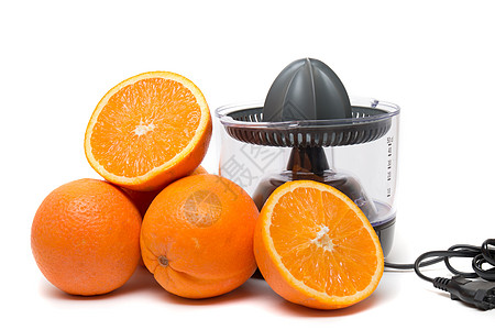 自动榨汁机自动橙汁机机茶点橙子产品白色厨房家庭饮食水果果汁饮料背景