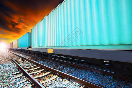 火车集装箱用于陆地工业运输的履车集装箱列车 a货运车辆陆运车箱陆路盒子物流火车铁路货物背景