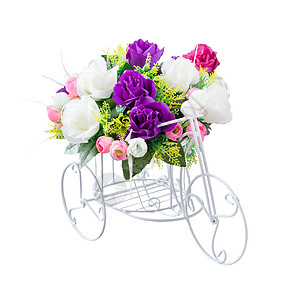 花束花和手把自行车形式用在多用途上图片