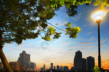 Bangkok 泰王国景象的心脏城市风景图片