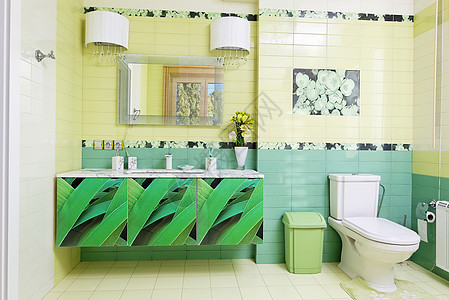 现代卫生间绿色绿色设计图片