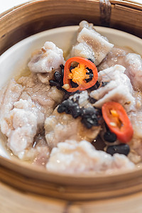 黑豆蒸烤猪排汽船大豆食物文化美食饮食肋骨黑色零食菜肴图片