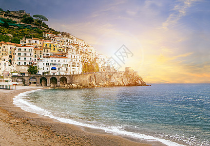 南意大利河以南地中海海的美丽地貌景观图片